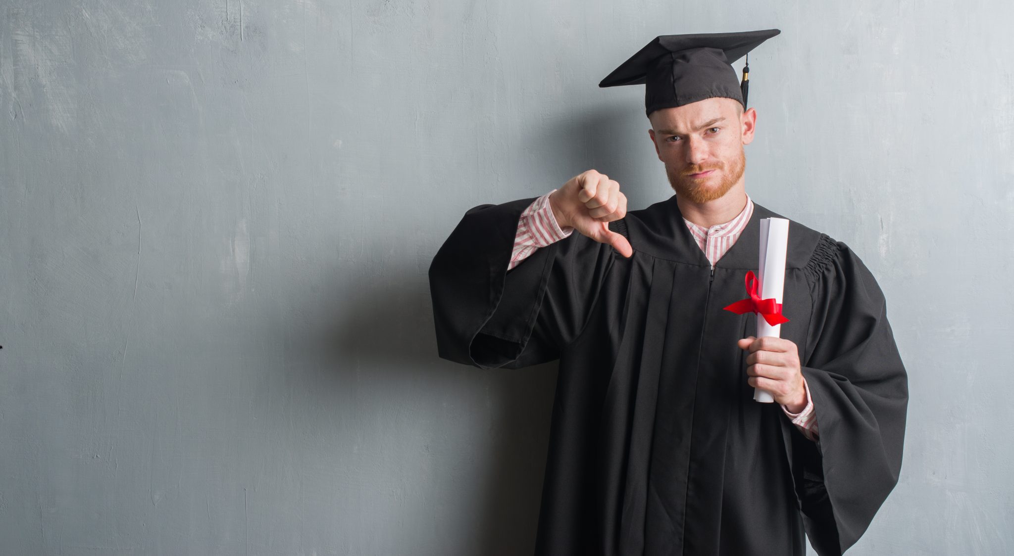 College degree. Graduate uniform.